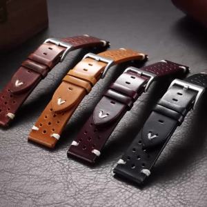 Premium Cowhide Leather Watch Strap 20mm22mm Quick Release Oil Wax Cowhide Business Men Women Band Universal for Seiko for Omega
