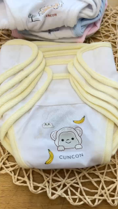 (3 Size / 3-8 Kg) - Set 10 Tã Vải In Hình CUNCON - Chất vải mềm mại miếng dán bo mềm