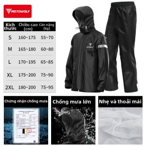MOTOWOLF | Bộ Đồ Mô Tô Chống Thấm Nước cho Nam