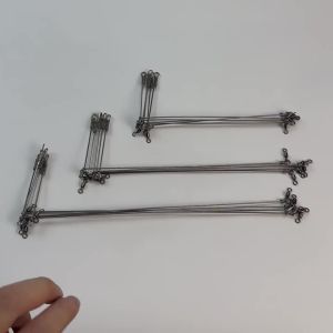 Topranc 9 Cái Bộ Đầu Nối Câu Cá Hình Chữ L Loại Chia Cân Bằng Với Kiểu Mỹ Vòng Xoay Bằng Thép Không Gỉ Dụng Cụ Hỗ Trợ Biển