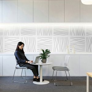 BEIYIN 12Pcs High Density Perforated Soundproof Padding12X0.35“IN Sound Absorbing Panels Studio Acoustic Treatment Board  Wall Sound Insolation Noise Decorative Used In Home Office