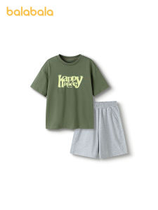 balabala Boys Cotton Sports Short Sleeve Two-Piece Set Summer 2025