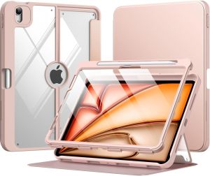 MoKo Case  for iPad Air 11 Inch 7th/6th Generation M3/M2 2025/2024 iPad Air 5th/4th Gen Case 10.9 Inch 2022/2020 with Pencil Holder Screen Protector LensTablet  Protector Case Cover