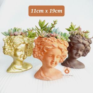 Chậu đất nung Bình Dương - Quý bà Rosa đường kính miệng 11cm chiều cao 19cm