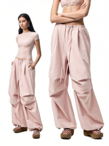 1JINN STUDIO | Vintage Washed Loose Drawstring Waist Work Pants