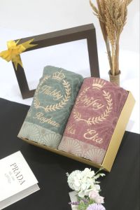 Handuk Couple Wedding Design Handuk Bordir Nama Handuk seserahan Morning Whistle By Terry Palmer