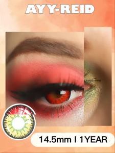 Kính Áp Tròng Màu Halloween EYESHARE Đỏ Xanh Hồng Mắt Anime Trang Điểm Cosplay Dùng Một Năm Loại HEMA Dùng Cho Tiệc Tùng Làm Đẹp