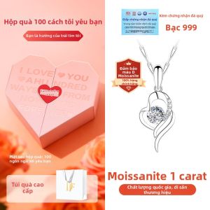 East Beauty | Dây Chuyền Bạc 999 Mozan Diamond cho Phụ Nữ