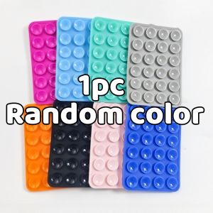 1/5pcs Silicone Suction Cup Phone Holder Double-Sided Strong Adhesion Stand Smartphone Universal Base for Handfree Selfies Video