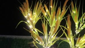 SXH  Solar Energy 7 Head Wheat Spike Ground Stake Light Outdoor Garden Courtyard Decorative Light Artificial Wheat Spike Lawn Light