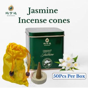 Mahendra Jasmine Incense Cones 50Pcs a box Wangi Bunga Melor hand crafted