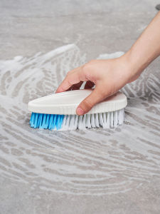 Japanese Style Waterdrop Shaped Floor Cleaning Brush Upgraded Material Bristles Hand Wash Brush Home Living Rice Wood