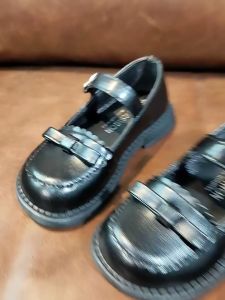 Giày Búp Bê Da Cho Bé - Giày Búp Bê Da Mềm Mại Phối Nơ Ren Phong Cách Giày Lười Cho Bé Gái Đế Mềm Chống Trượt (L260)