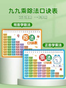 Multiplication Table Flashcards Educational Toys for Primary School Students Math Formula Cards Memory Aids Kitchen Tools