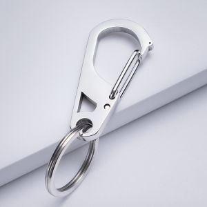 High-End 304 Stainless Steel Key Ring Car Keychain Spring Ring Horsehoof Buckle Accessories Creative Gift Festive Supplies