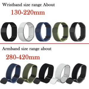 Amazfit Helio Nylon Weave Arm/Dây Đeo Cổ Tay Có Thể Điều Chỉnh Dây Đeo Thoáng Khí Có Móc & Vòng Phụ Kiện Thông Minh Dành Cho Thiết Bị Theo Dõi Sức Khỏe