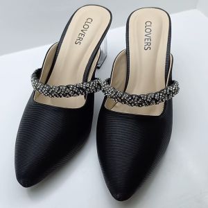 Sendal Wanita Ananda Hak Kaca Tumit Terbaru Model Harian 7 cm Pesta Pernikahan Wedding Cewek