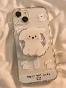 Cartoon Poodle Dog Cheeky Cat White 16/15Promax XR Cute Pet Style Mobile Phone Case Protective Shell Anti-Fall Fashionable