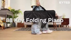KAWES Digital Piano Bag Portable Electronic Keyboard case Piano 61/88 Keys Foldable Piano bag for Piano Student Musical Instrument