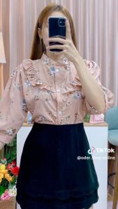 คอจีนระบาย ลายดอก สวยใส่สบายน่ารัก - เที่ยวใส่ไปวัด อันตรายและแข็งแกร่ง 40cm x 23cm