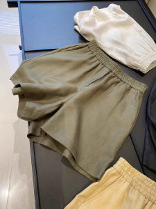 Quần Short Ống Rộng Vải Lanh Phong Cách Nhật Bản Cho Nữ Mùa Hè Mỏng Cạp Cao Rộng Rãi Thường Ngày Quần Dài Năm Điểm