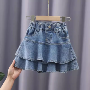 WEIDIBEIBEI | Trendy Design Flexible Styling Girls Jeans Skirt