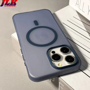 [Jlk] Ốp Silicon mềm từ màu kẹo sang trọng cho Magsafe cho Iphone 15 14 Plus 13 12 Pro Max sạc không dây dẻo trong suốt