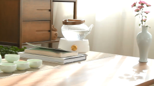 Bộ Bình Trà Bằng Sứ Men Ngọc 4 Tách Có Túi Đựng Bộ Ấm Chén Uống Trà Tử Sa Mini