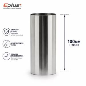 Universal 304 Stainless Steel Straight Tube 100mm Length 1.2mm Wall OD 10-89mm Round Pipe Connector Metal Tube Adapter