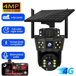 2025NEW 4G Solar Camera 4MP IP Camera Outdoor Waterproof Surveillance CCTV Video Home Security Solar Panel IP camera V360pro