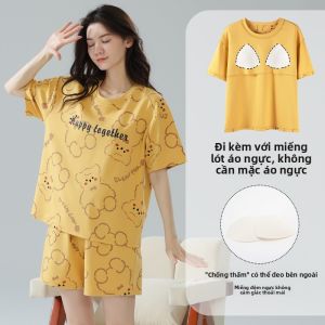 Bộ đồ ngủ nữ MiiOW vải cotton kiểu dễ thương thoáng khí thoải mái