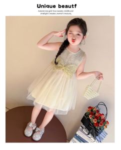 Pricess Dress Kids Girl Fancy Wedding Dress Sequins Party Dress