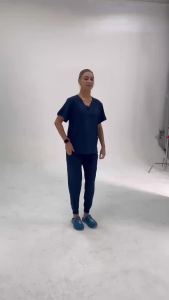 2026 V-neck Medical Nursing Uniforms for Men Short Sleeves Scrubs Surgical Sets Pediatrics Hospital Clothing S21