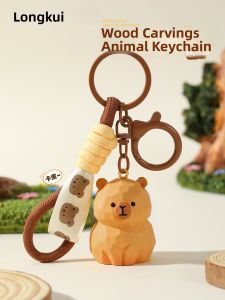LONGKUI | Wooden Capibara Lovely Keychain
