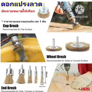 ดอกแปรงลวด ลูกขัด แปรงลวด แปรงขัด ขัดสนิม ใช้กับ สว่านมือ สว่านไฟฟ้า สำหรับ ขัดสิ่งสกปรก โลหะ ไม้ หิน แปรงขัด ใบขัด ดอกขัดสนิม แปรงขัดสนิม แปรงลวดถ้วย  hug hugcamp hugdiy