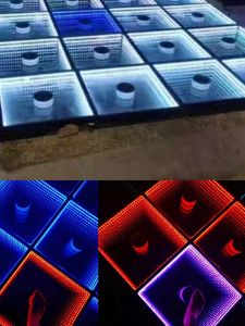 Led Induction Floor Tiles 3D Abyss Induction Floor Tile Stage Brick Light Bar KTV Dancing Floor Tile Mirror Floor Tile