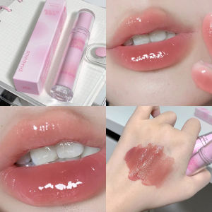 SHAQINUO Lip Glaze Glasir Bibir Pelembab Cermin Cahaya Air Cermin Wajah Glasir Bibir Pemutih Lip Gloss-🌹Tamia