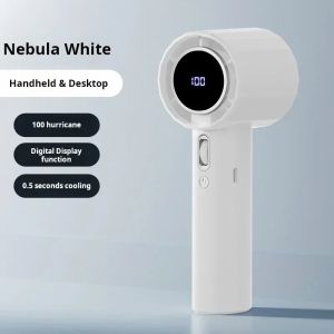 4000mAh Portable Refrigeration Fan Handheld Turbo Fan 100 Gears Adjustable USB Rechargeable Mini Personal Fan for Travel Camping