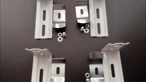 2pcs 3 Inch L Shaped Vertical Blind Bracket Metal Curtain Snap-in Mounting Brackets External Install