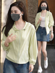 Shalldoer | เสื้อแจ็คเก็ตกันแดดแบบมีฮู้ดแขนยาวทรงหลวมสำหรับผู้หญิงในช่วงฤดูร้อนปี 2024 เสื้อคลุมกันแดดแบบมีฮู้ดแบบมีซิปที่สวมใส่สบายและระบายอากาศได้ดี