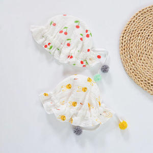 Cute Print Baby Hat Soft Cotton Gauze Infant Boy Girl Fisherman Cap Spring Autumn Toddler Kids Princess Bucket Hats Bonnet