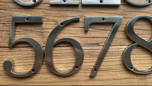 101mm Modern House Number Outdoor 4 Inch Silver Zinc Alloy Number 0-9 Apartment Door Numbers Mailbox Address Sign With Screws