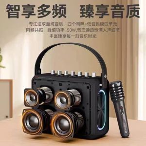 Sansui T98 Portable Bluetooth Speaker High Quality Sound Outdoor Karaoke Instrument Performance Special Large Volume Metal Style