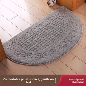 Nordic Semi-Circular Outdoor Mat Carpet Foot Mat Anti-Slip Bathroom Absorbent Door Mat Home Wear Resistant Machine Washable
