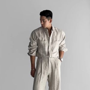 DAVID&ME | UV Protection Linen Shirt & Loose Trousers Set