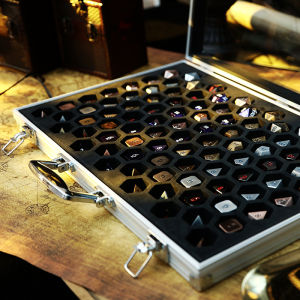 2-in-1 Metal Frame Dice Display Storage Box DND Cthulhu Tabletop Game Accessories EVA Foam Interior Organizer Clear Acrylic Panel