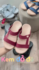Dép nữ quai chữ H Thái lan chất cao su chống trơn êm nhẹ đế cao 4cm Moniga 7.6