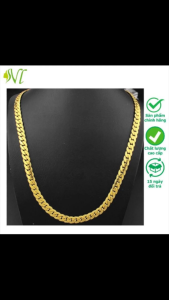 Dây chuyền nam titan không gỉ không đen xài nước tốt màu vàng thời thượng Người Đẹp Vì Lụa