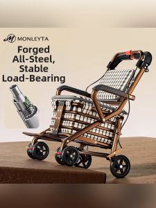 MONLEYTA | Senior Walker Portable Collapsible Shopping Trolley