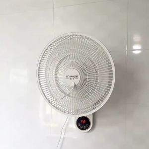Wall Fan Electric Fan With Remote Wall Mounted Electric Fan Punching-free Three-speed Air Volume Adjustment 9-Blade Silent Power-saving Shaking Head Hanging Wall Fan